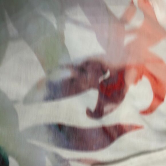 Tommy Bahama White Linen Blend Button-Down Shirt with Watercolor Floral Print - Picture 5 of 12